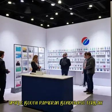 simple booth pameran bondowoso terbaik